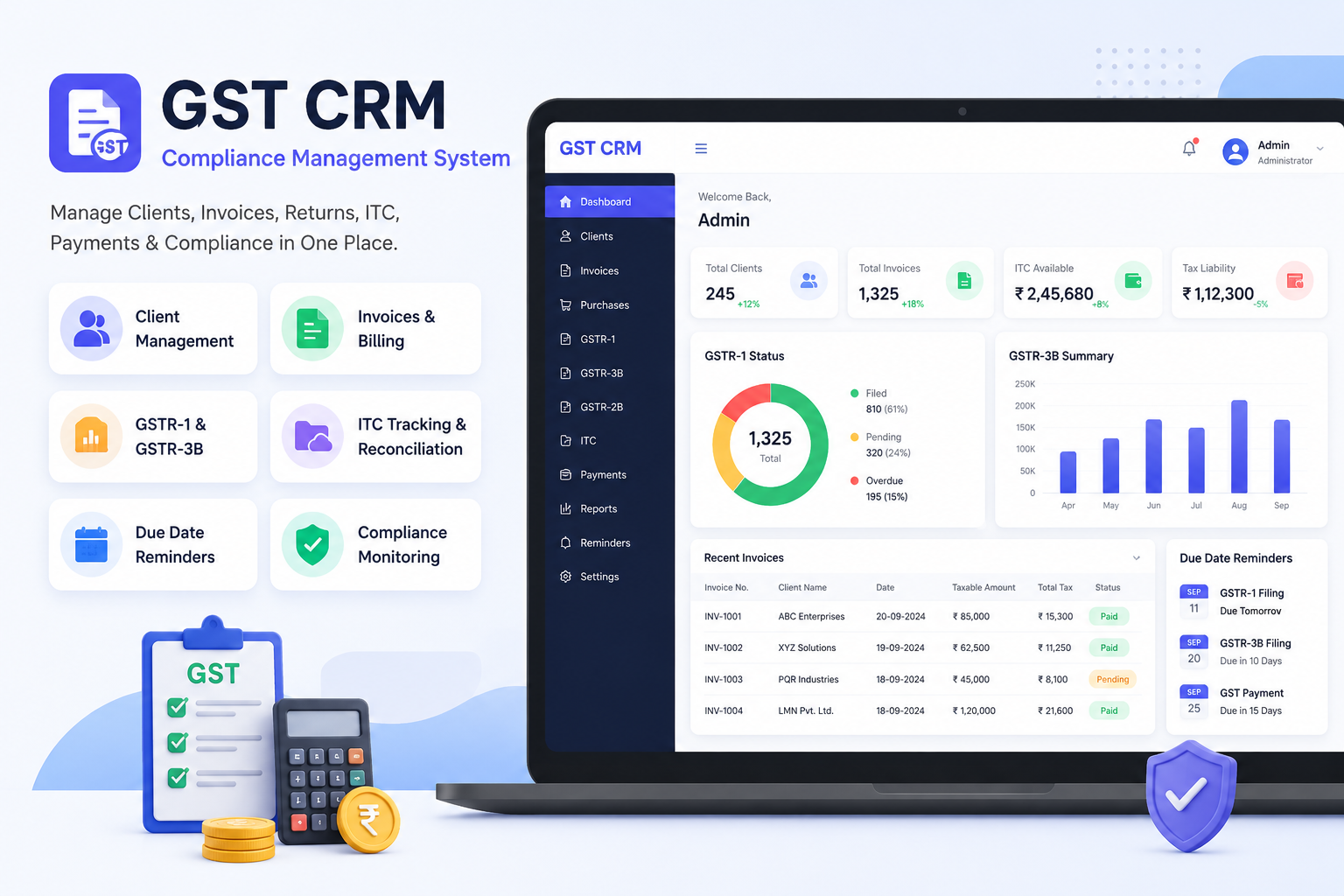GST CRM &amp;amp;amp;amp;amp;amp; Compliance Management System